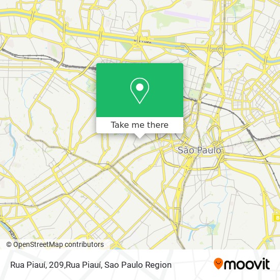 Mapa Rua Piauí, 209,Rua Piauí