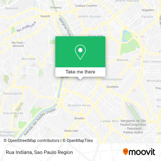 Rua Indiana map