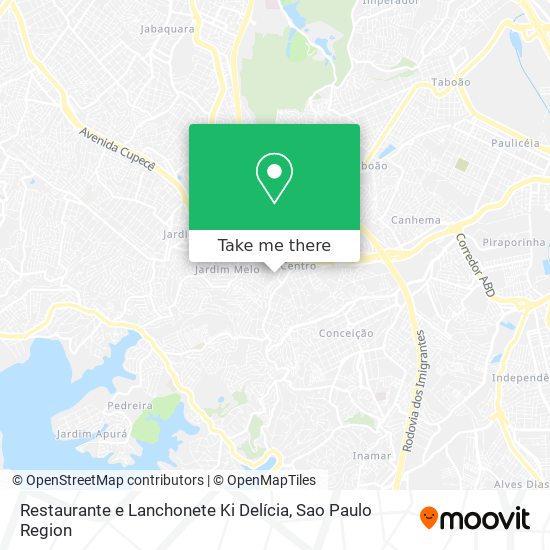 Mapa Restaurante e Lanchonete Ki Delícia