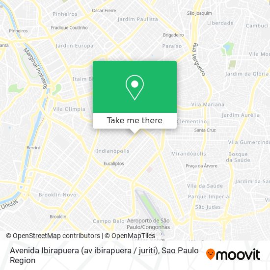 Mapa Avenida Ibirapuera (av ibirapuera / juriti)