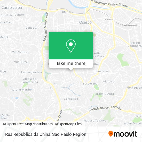 Rua Republica da China map