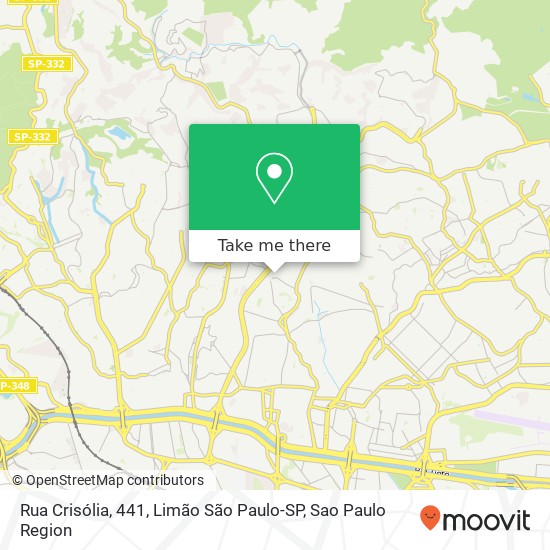 Mapa Rua Crisólia, 441, Limão São Paulo-SP