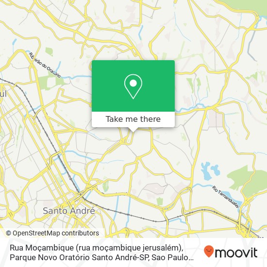 Mapa Rua Moçambique (rua moçambique jerusalém), Parque Novo Oratório Santo André-SP