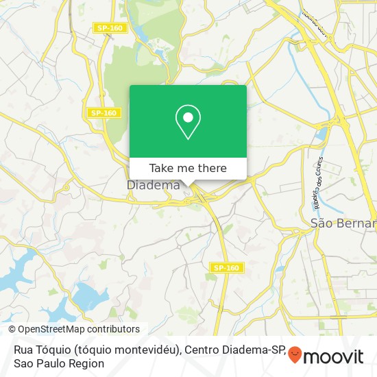 Mapa Rua Tóquio (tóquio montevidéu), Centro Diadema-SP