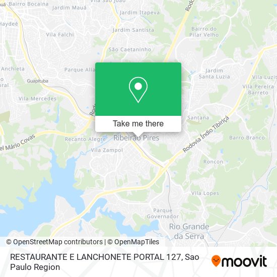 Mapa RESTAURANTE E LANCHONETE PORTAL 127