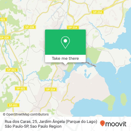 Mapa Rua dos Caras, 25, Jardim Ângela (Parque do Lago) São Paulo-SP