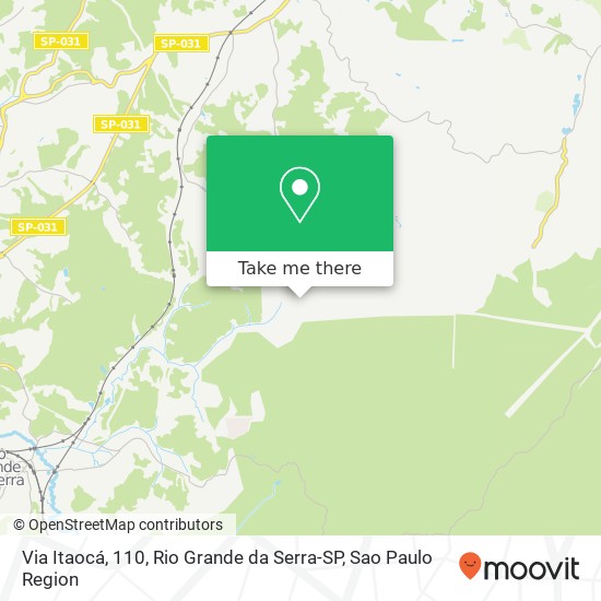 Mapa Via Itaocá, 110, Rio Grande da Serra-SP