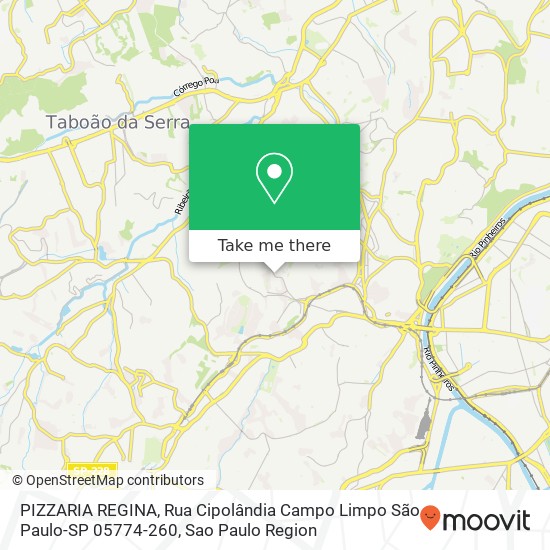 PIZZARIA REGINA, Rua Cipolândia Campo Limpo São Paulo-SP 05774-260 map