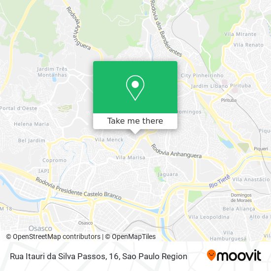 Rua Itauri da Silva Passos, 16 map