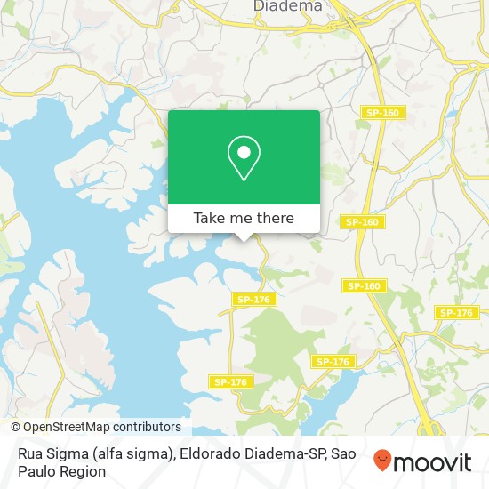Rua Sigma (alfa sigma), Eldorado Diadema-SP map