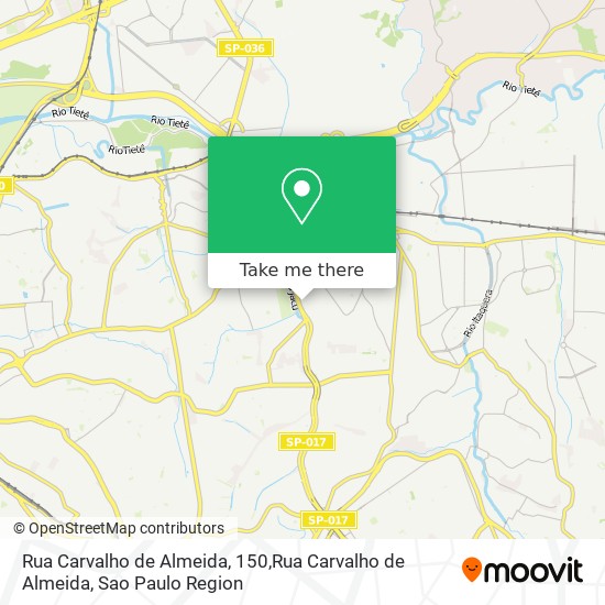 Mapa Rua Carvalho de Almeida, 150,Rua Carvalho de Almeida