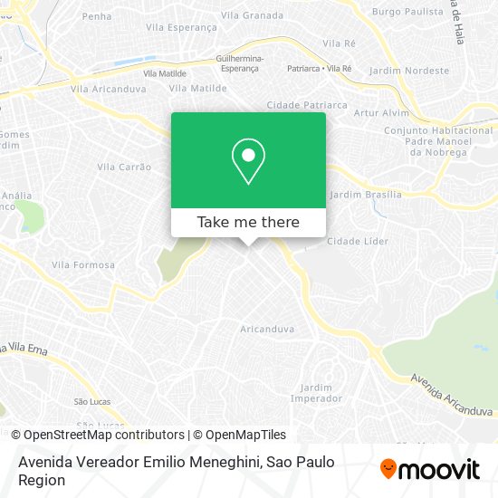 Mapa Avenida Vereador Emilio Meneghini