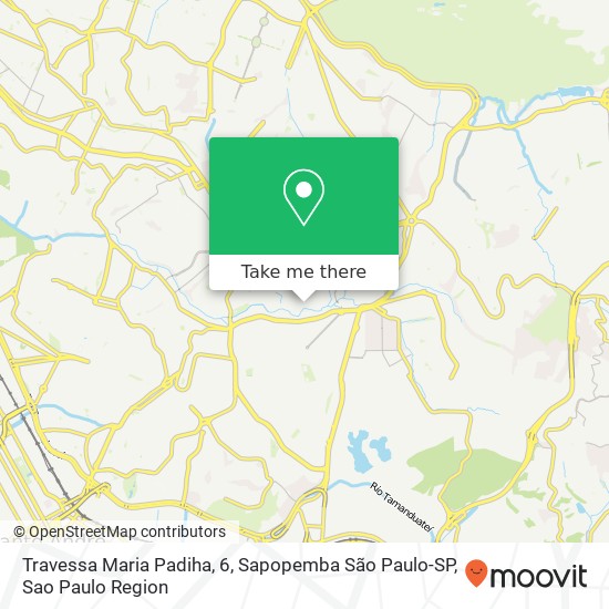 Travessa Maria Padiha, 6, Sapopemba São Paulo-SP map