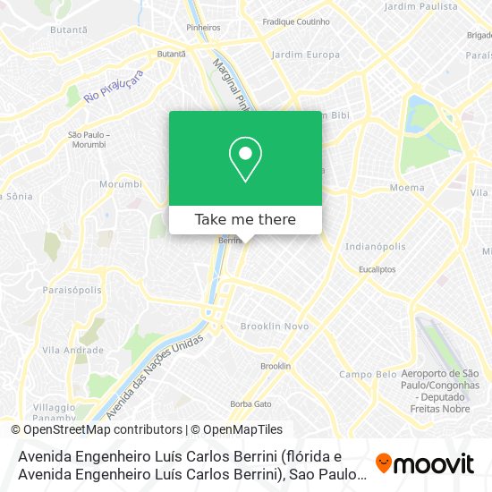 Mapa Avenida Engenheiro Luís Carlos Berrini (flórida e Avenida Engenheiro Luís Carlos Berrini)