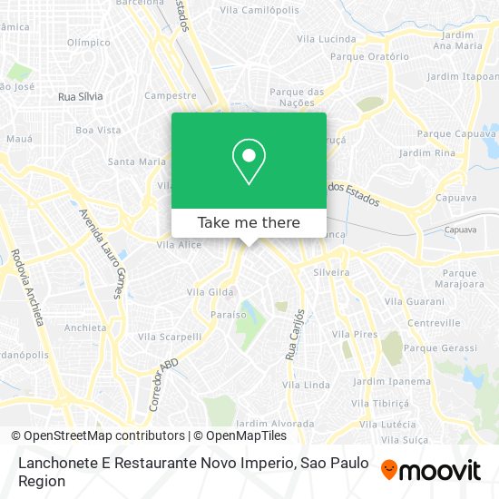 Lanchonete E Restaurante Novo Imperio map
