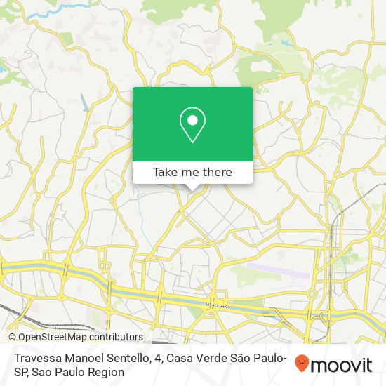 Travessa Manoel Sentello, 4, Casa Verde São Paulo-SP map