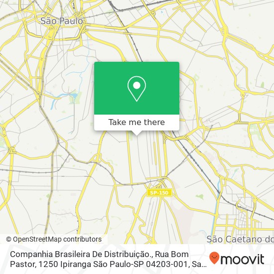 Companhia Brasileira De Distribuição., Rua Bom Pastor, 1250 Ipiranga São Paulo-SP 04203-001 map