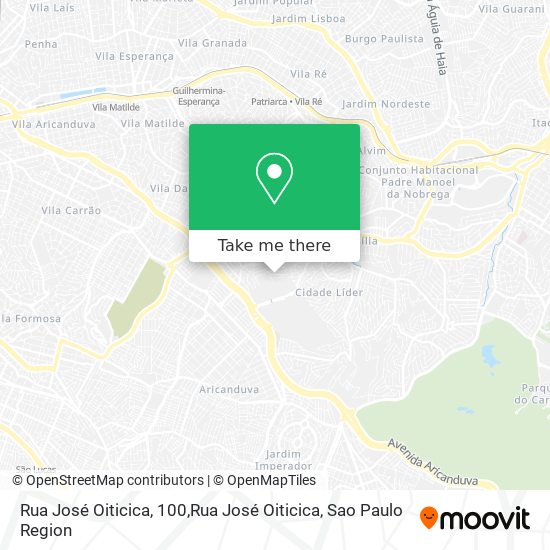 Mapa Rua José Oiticica, 100,Rua José Oiticica