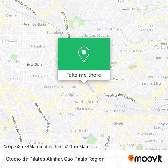 Mapa Studio de Pilates Alinhar