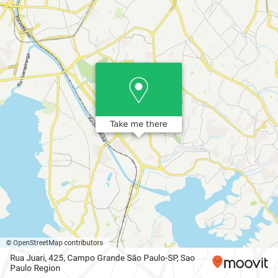 Mapa Rua Juari, 425, Campo Grande São Paulo-SP