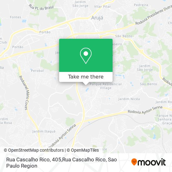 Mapa Rua Cascalho Rico, 405,Rua Cascalho Rico