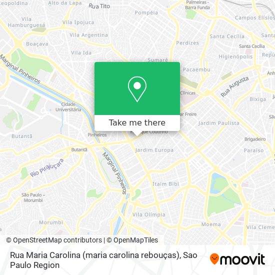 Rua Maria Carolina (maria carolina rebouças) map