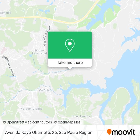 Avenida Kayo Okamoto, 26, Grajau São Paulo-SP map