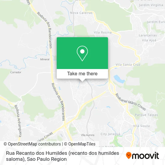 Mapa Rua Recanto dos Humildes (recanto dos humildes saloma)