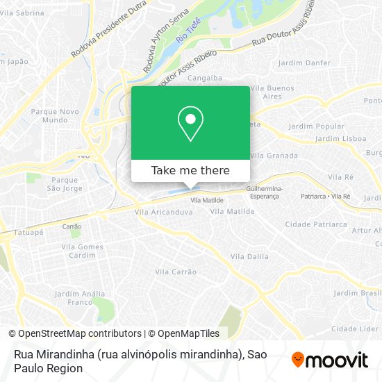 Rua Mirandinha (rua alvinópolis mirandinha) map