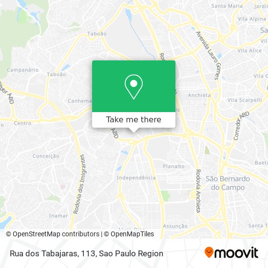 Rua dos Tabajaras, 113 map