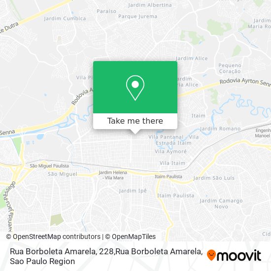 Rua Borboleta Amarela, 228,Rua Borboleta Amarela map