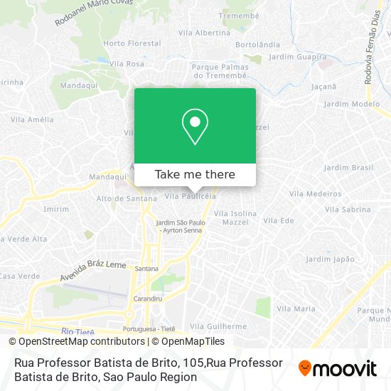 Rua Professor Batista de Brito, 105,Rua Professor Batista de Brito map