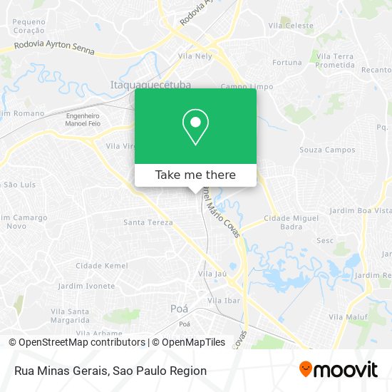 Mapa Rua Minas Gerais