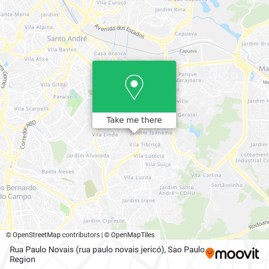 Mapa Rua Paulo Novais (rua paulo novais jericó)