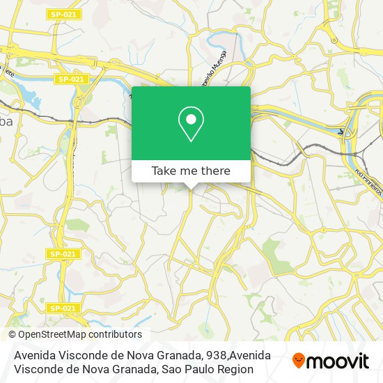 Mapa Avenida Visconde de Nova Granada, 938,Avenida Visconde de Nova Granada