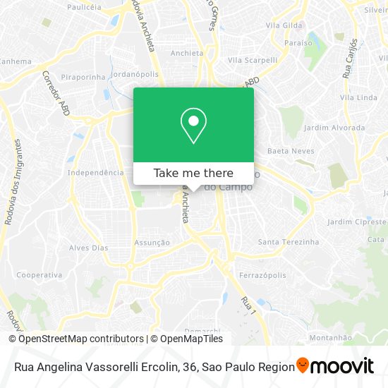 Mapa Rua Angelina Vassorelli Ercolin, 36