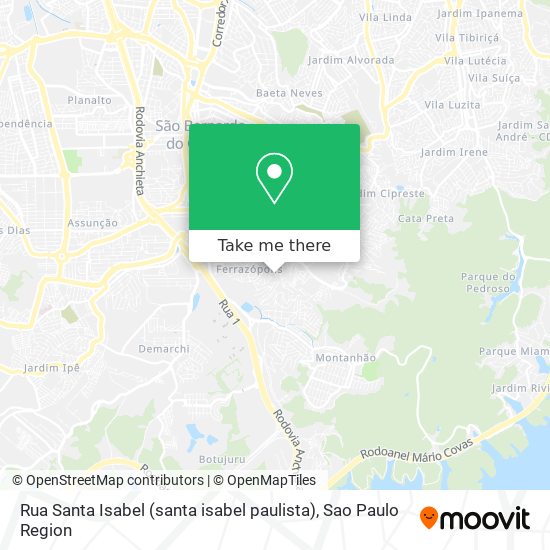 Mapa Rua Santa Isabel (santa isabel paulista)