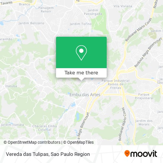 Mapa Vereda das Tulipas