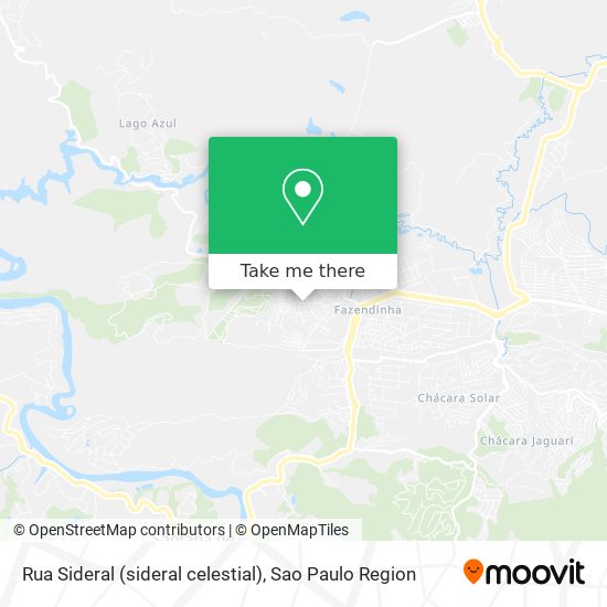 Rua Sideral (sideral celestial) map