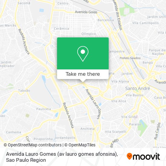 Avenida Lauro Gomes (av lauro gomes afonsina) map