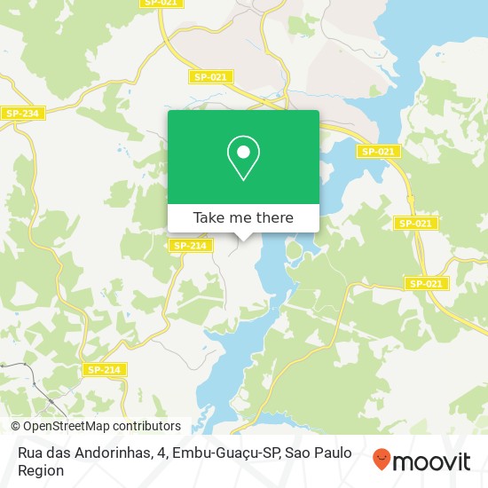 Mapa Rua das Andorinhas, 4, Embu-Guaçu-SP