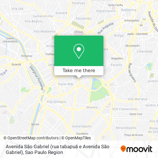 Avenida São Gabriel (rua tabapuã e Avenida São Gabriel) map