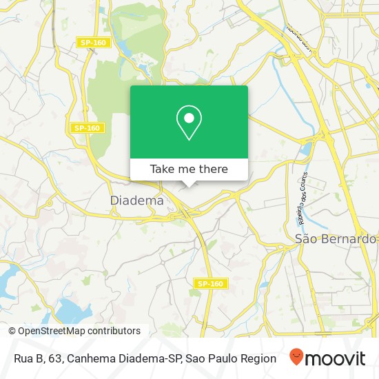 Rua B, 63, Canhema Diadema-SP map