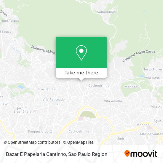 Bazar E Papelaria Cantinho map