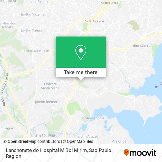 Mapa Lanchonete do Hospital M'Boi Mirim