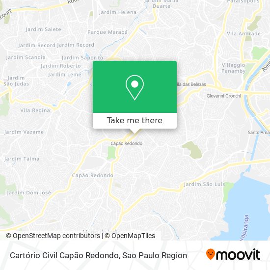 Mapa Cartório Civil Capão Redondo