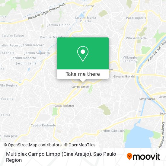 Multiplex Campo Limpo (Cine Araújo) map