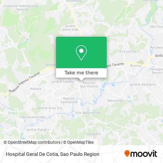 Mapa Hospital Geral De Cotia