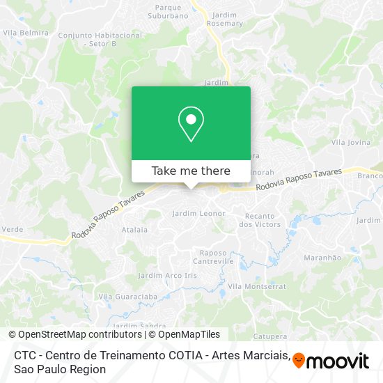 CTC - Centro de Treinamento COTIA - Artes Marciais map