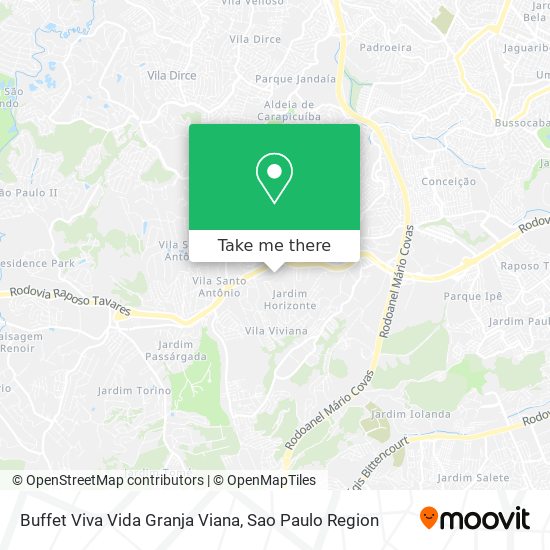Mapa Buffet Viva Vida Granja Viana